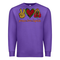Purple Peace Love Lupita Premium Sweatshirt - Jasminsmagicworld