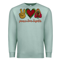 Seafoam Peace Love Lupita Premium Sweatshirt - Jasminsmagicworld