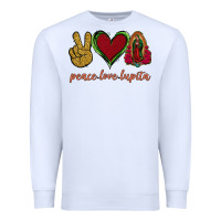 White Peace Love Lupita Premium Sweatshirt - Jasminsmagicworld