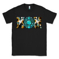 Black Sunflower Cowhide Turquoise Gemstone Mom Classic Tee - Jasminsmagicworld