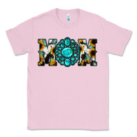 Bubblegum Pink Sunflower Cowhide Turquoise Gemstone Mom Classic Tee - Jasminsmagicworld