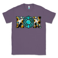 Lavender Sunflower Cowhide Turquoise Gemstone Mom Classic Tee - Jasminsmagicworld