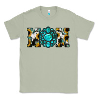 Sunflower Cowhide Turquoise Gemstone Mom Classic Tee | Teevron
