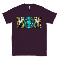 Plum Sunflower Cowhide Turquoise Gemstone Mom Classic Tee - Jasminsmagicworld