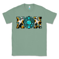 Sage Sunflower Cowhide Turquoise Gemstone Mom Classic Tee - Jasminsmagicworld