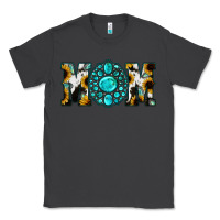Smoke Sunflower Cowhide Turquoise Gemstone Mom Classic Tee - Jasminsmagicworld