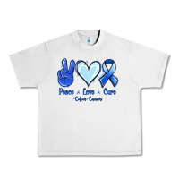 Lunar Rock Peace Love Cure Colon Cancer Urban Heavy Tee - Jasminsmagicworld
