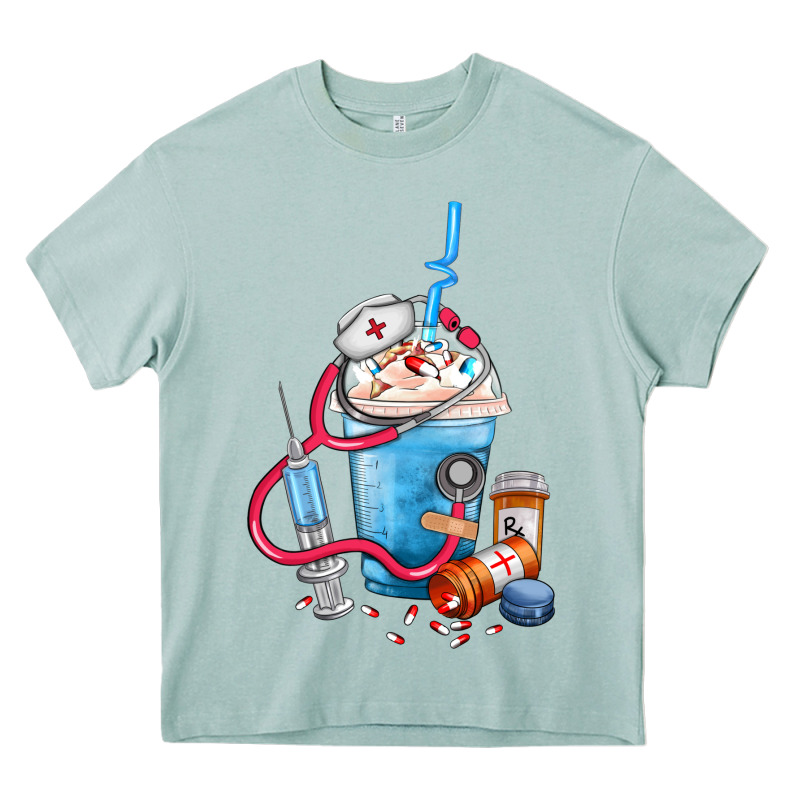 Nurse Frappe Coffee Heavy Core Tee by FaDigitalArtStudio | Teevron