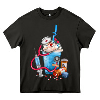 Asphalt Nurse frappe coffee Heavy Core Tee - FaDigitalArtStudio