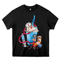Black Nurse frappe coffee Heavy Core Tee - FaDigitalArtStudio