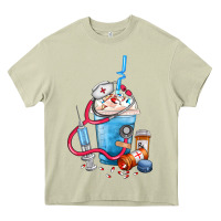 Mossy Nurse frappe coffee Heavy Core Tee - FaDigitalArtStudio