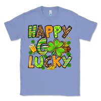 Colony Blue St. Patrick's Happy go lucky Classic Tee - OliviaCreatesArt