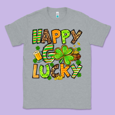 St. Patrick's Happy Go Lucky Classic Tee Designed By Oliviacreatesart