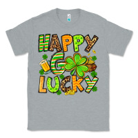 Heather Grey St. Patrick's Happy go lucky Classic Tee - OliviaCreatesArt