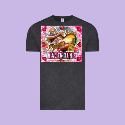 Be Mine Valentine Vintage Tee Designed By Cowhidedigitalart