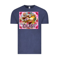 Vintage Denim Be Mine Valentine Vintage Tee - CowhideDigitalArt