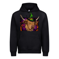 Black highland cow halloween Urban Hoodie - RanaPortraitStore