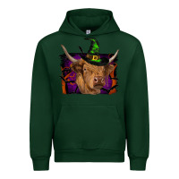 Forest Green highland cow halloween Urban Hoodie - RanaPortraitStore
