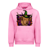 Fuchsia Pink highland cow halloween Urban Hoodie - RanaPortraitStore