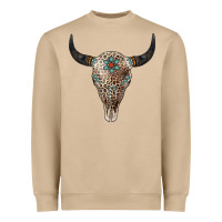 Mushroom Leopard Bull Skull Heavyweight Sweatshirt - Jasminsmagicworld