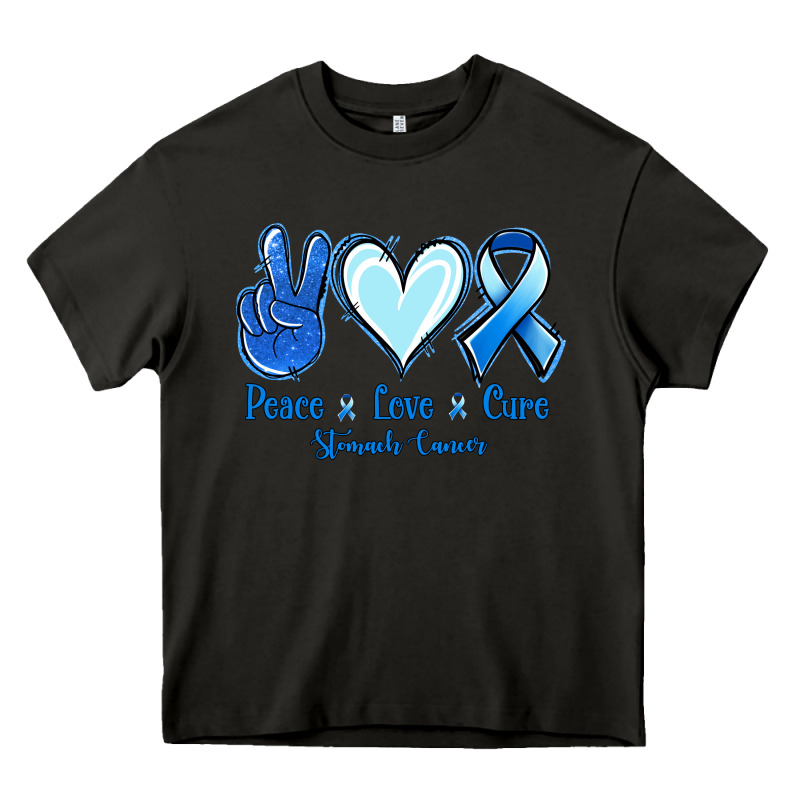 Peace Love Cure Stomach Cancer Heavy Core Tee by Jasminsmagicworld | Teevron