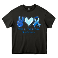 Asphalt Peace Love Cure Stomach Cancer Heavy Core Tee - Jasminsmagicworld