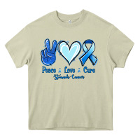 Mossy Peace Love Cure Stomach Cancer Heavy Core Tee - Jasminsmagicworld