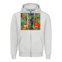 Dove Grey fall heifer cows Zipper Hoodie - RanaPortraitStore