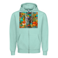 Seafoam fall heifer cows Zipper Hoodie - RanaPortraitStore