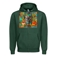 Sports Green fall heifer cows Zipper Hoodie - RanaPortraitStore