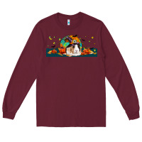 Burgundy Halloween Guinea Pig Long Sleeve Tee - LillyAllenDesigns