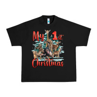 Black my first christmas baby safari animals Urban Heavy Tee - LillyAllenDesigns