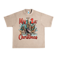 French Oak my first christmas baby safari animals Urban Heavy Tee - LillyAllenDesigns