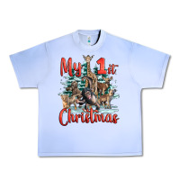 Grape Ice my first christmas baby safari animals Urban Heavy Tee - LillyAllenDesigns