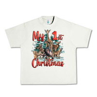 Pistachio my first christmas baby safari animals Urban Heavy Tee - LillyAllenDesigns