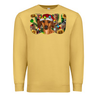 Antique Gold dachshund christmas joy Premium Sweatshirt - RanaPortraitStore