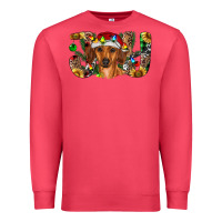 Cardinal dachshund christmas joy Premium Sweatshirt - RanaPortraitStore