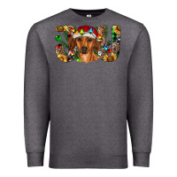 Charcoal Heather dachshund christmas joy Premium Sweatshirt - RanaPortraitStore