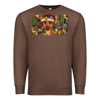 Chestnut dachshund christmas joy Premium Sweatshirt - RanaPortraitStore