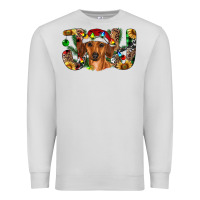Dove Grey dachshund christmas joy Premium Sweatshirt - RanaPortraitStore