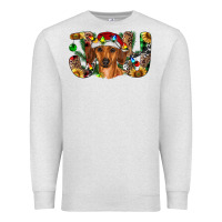 Oatmeal Heather dachshund christmas joy Premium Sweatshirt - RanaPortraitStore