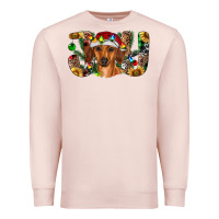 Pale Pink dachshund christmas joy Premium Sweatshirt - RanaPortraitStore