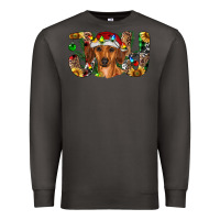 Smoke dachshund christmas joy Premium Sweatshirt - RanaPortraitStore