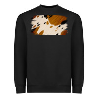 Black Cowhide Black and Light Brown Brushstroke Heavyweight Sweatshirt - Jasminsmagicworld