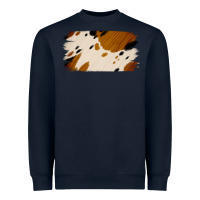 Cowhide Black And Light Brown Brushstroke Heavyweight Sweatshirt | Teevron