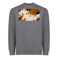 Storm Cowhide Black and Light Brown Brushstroke Heavyweight Sweatshirt - Jasminsmagicworld