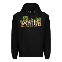 Black Cactus Cowhide Sunflower Mama and Mini Set Premium Hoodie - Jasminsmagicworld