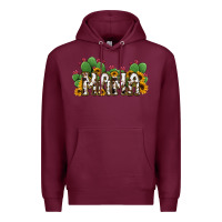 Burgundy Cactus Cowhide Sunflower Mama and Mini Set Premium Hoodie - Jasminsmagicworld