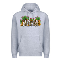 Heather Grey Cactus Cowhide Sunflower Mama and Mini Set Premium Hoodie - Jasminsmagicworld