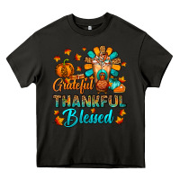 Asphalt Grateful Thankful Blessed Thanksgiving Cold Drink Heavy Core Tee - FaDigitalArtStudio